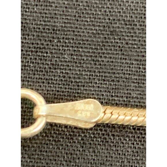 Jade Good Fortune Pendant on Sterling Silver Marked 925 Italy Rope Chain - Picture 4 of 9